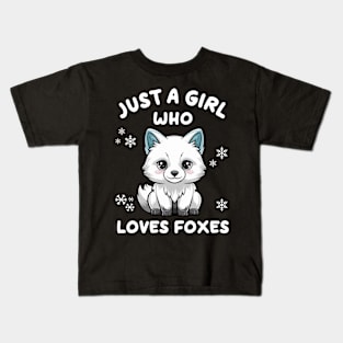 Just a Girl Who Loves Foxes Kids T-Shirt